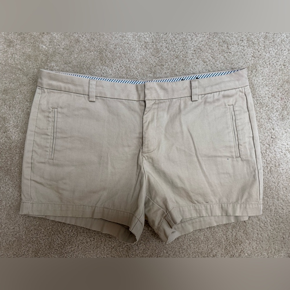 STYLUS Beige Women's Tailored Cotton-Blend Shorts